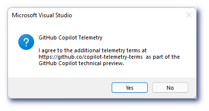First run telemetry consent