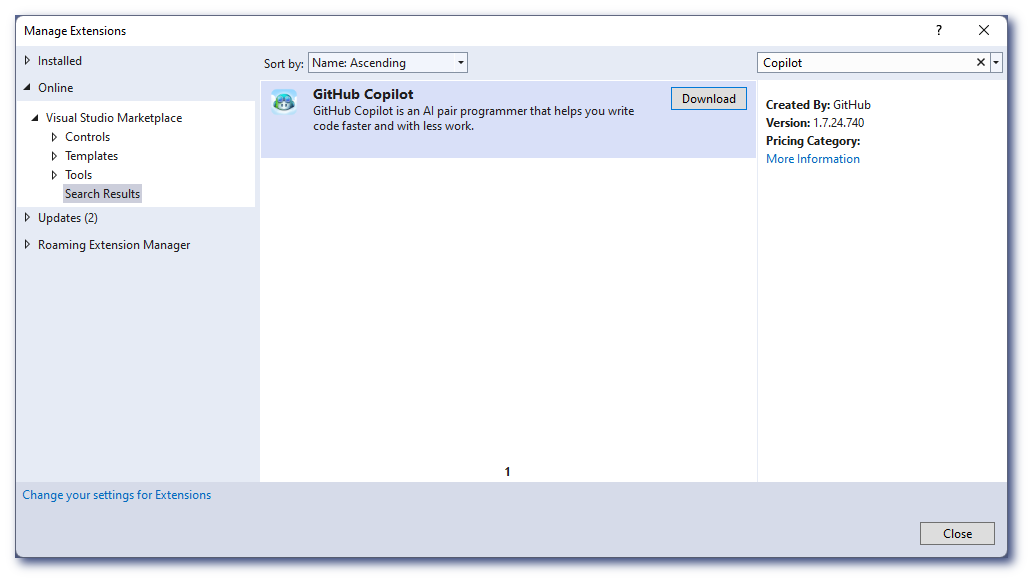 Manage Extensions