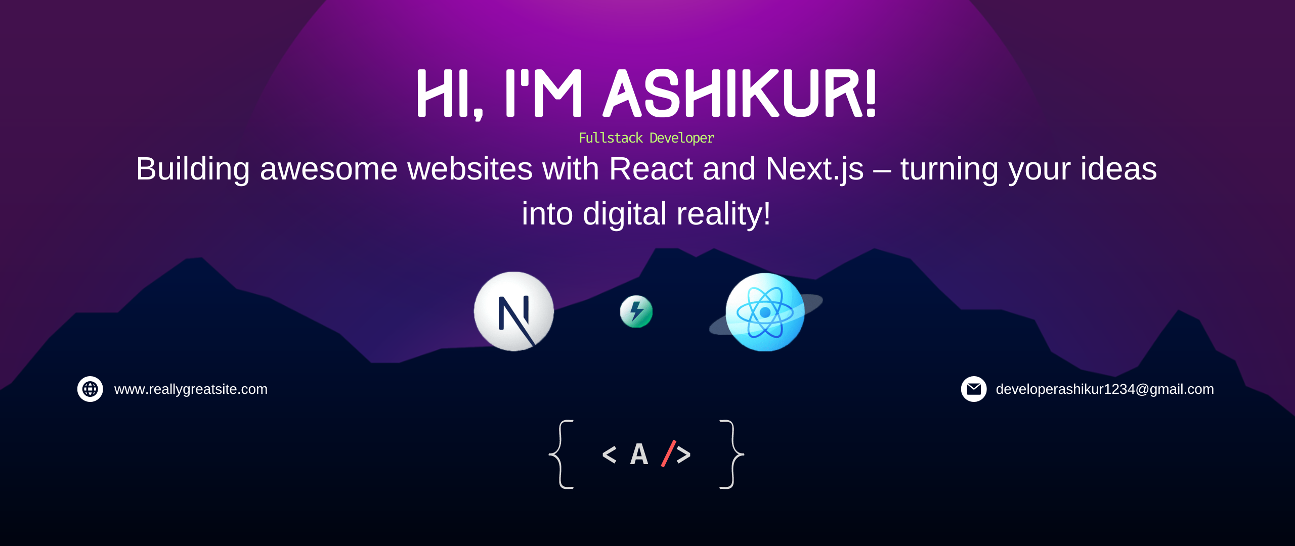  banner that says Ashikur Rahman - full-stack developer