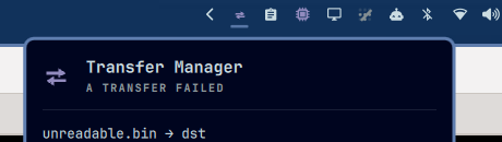 Transfer failed