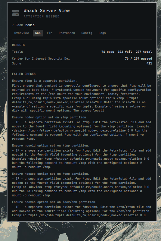Agent SCA detail