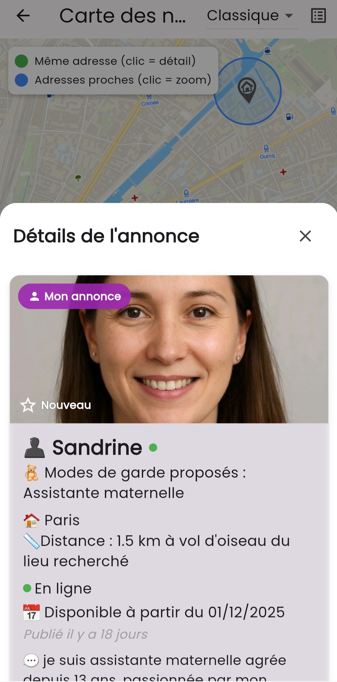 Écran annonces Nounouma