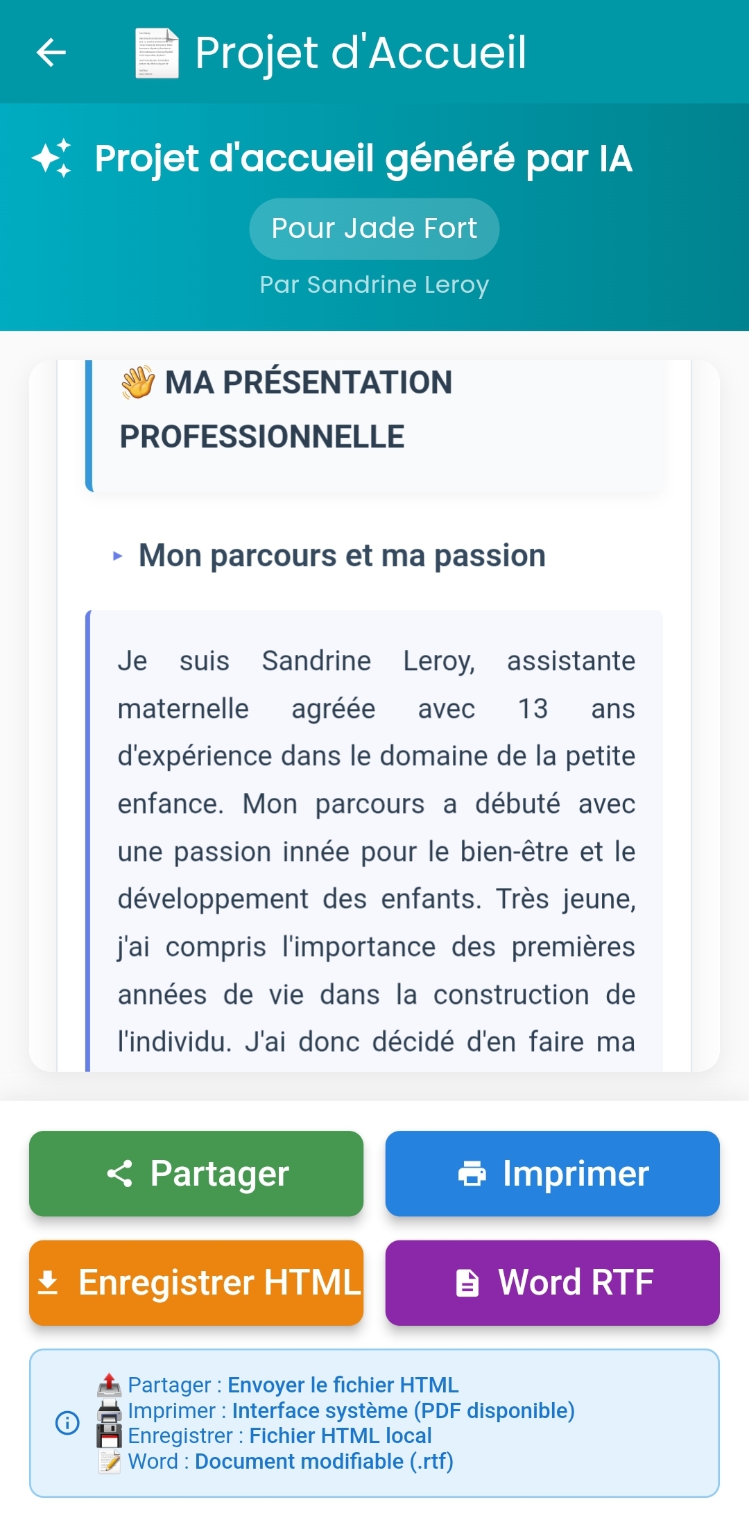 Projets d'accueil IA