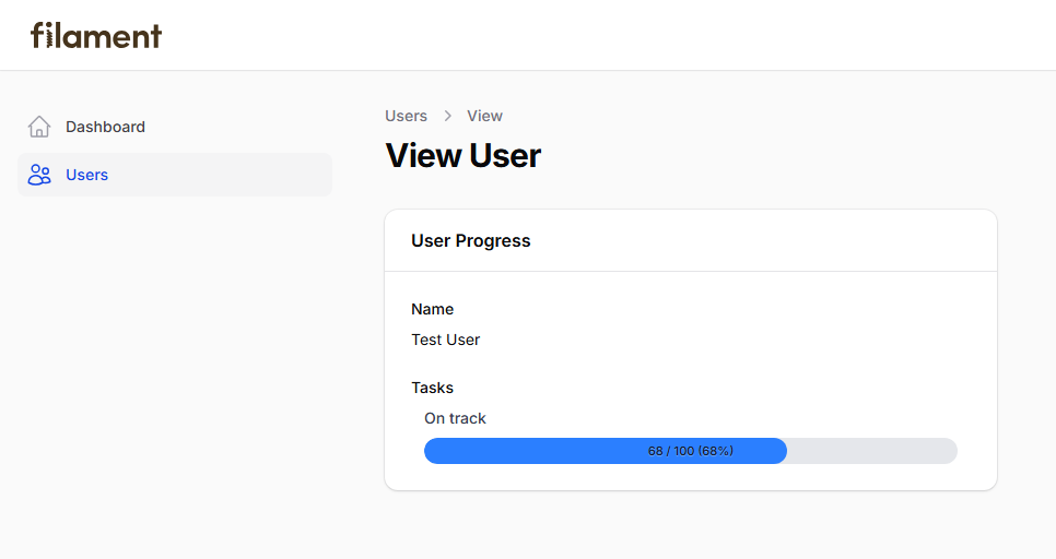 Infolist entry progress bar