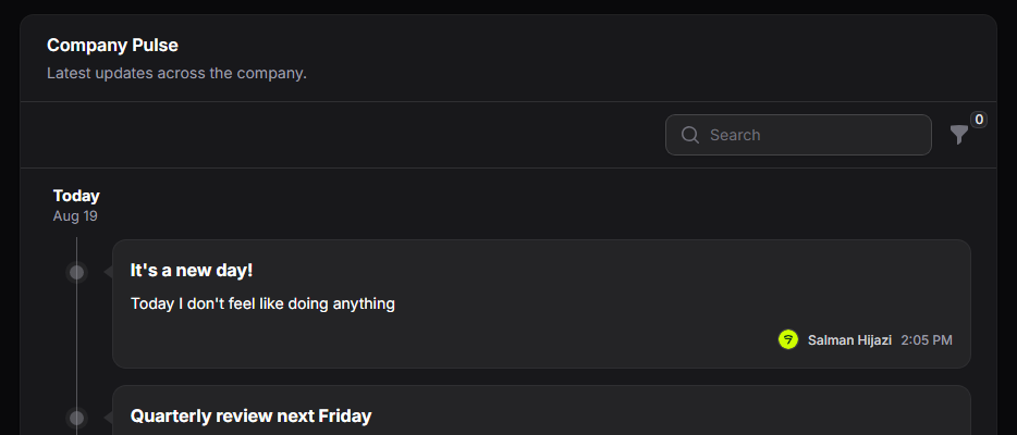 Search field, dark mode
