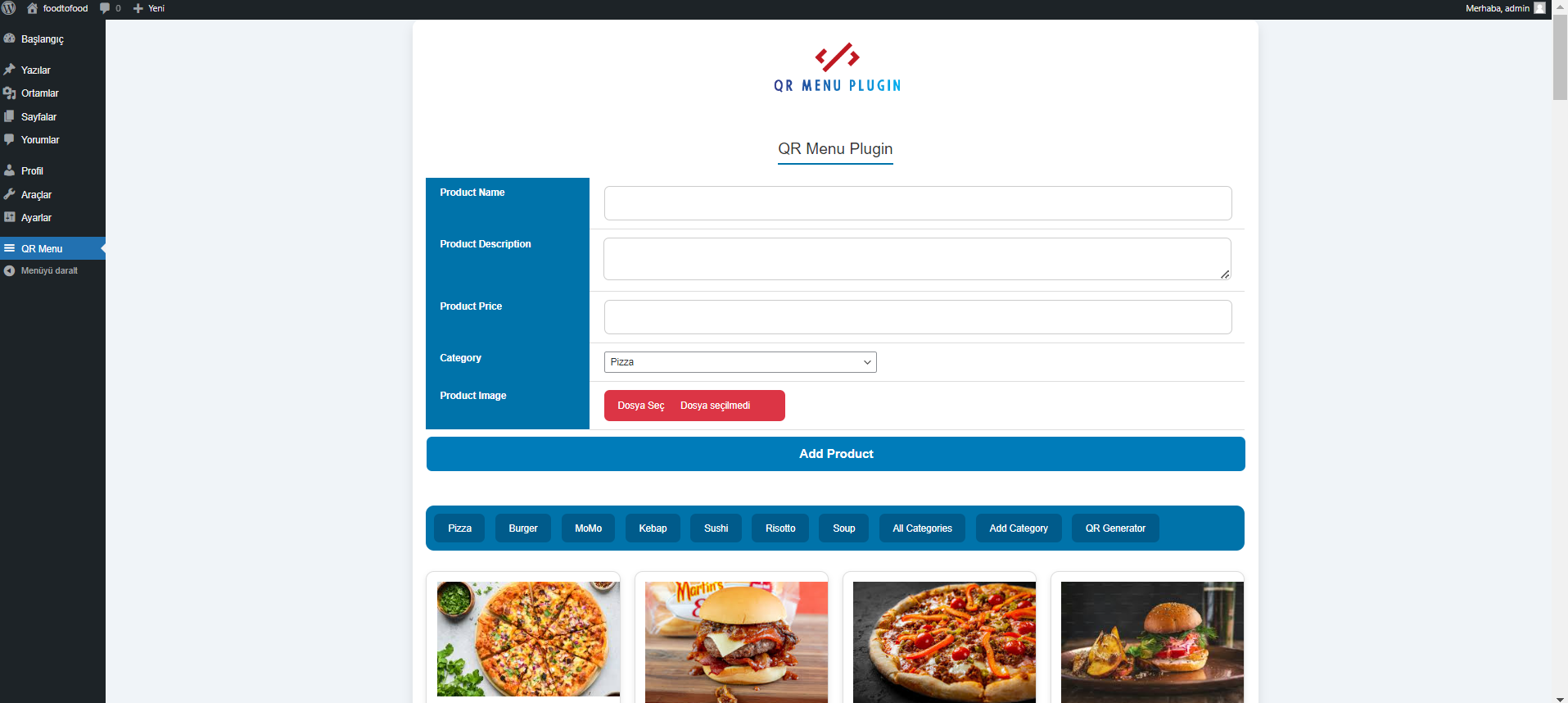 Admin Panel – Product Definition