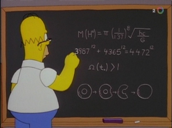 Homer Simpson, topólogo, descobridor da massa do boso de Higgs-Anderson