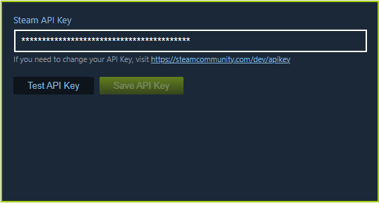 Steam Admin Settings Steam Admin Settings