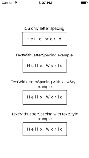iOS Letter Spacing Example