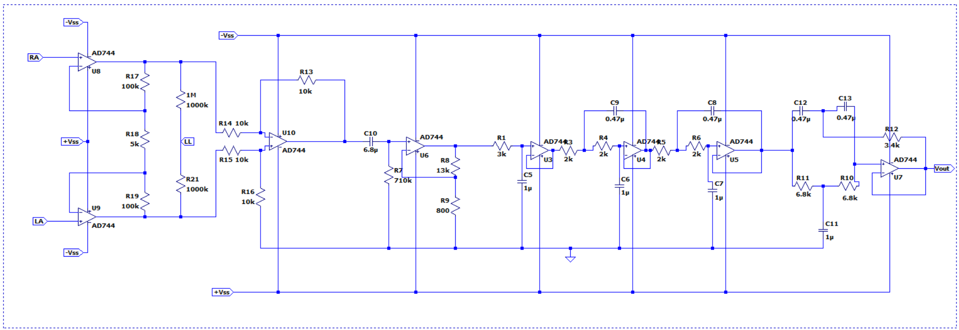 ECG circuit diagram