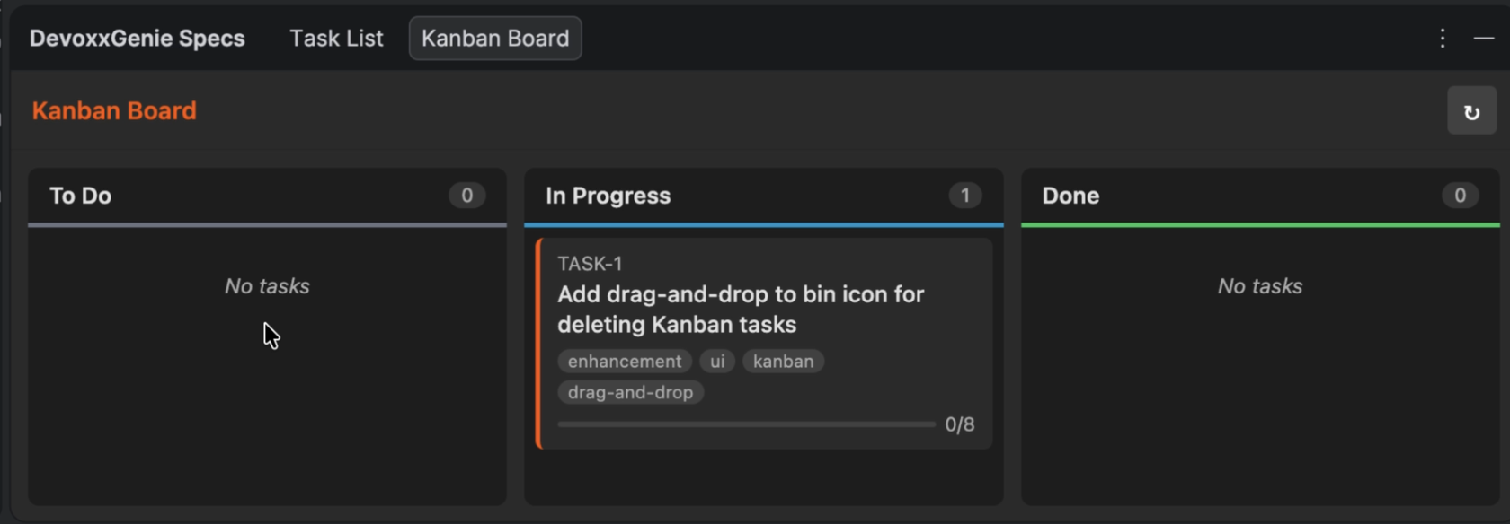 SDD Kanban Board