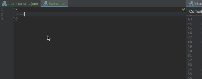 Completions for intern.json in Intellij