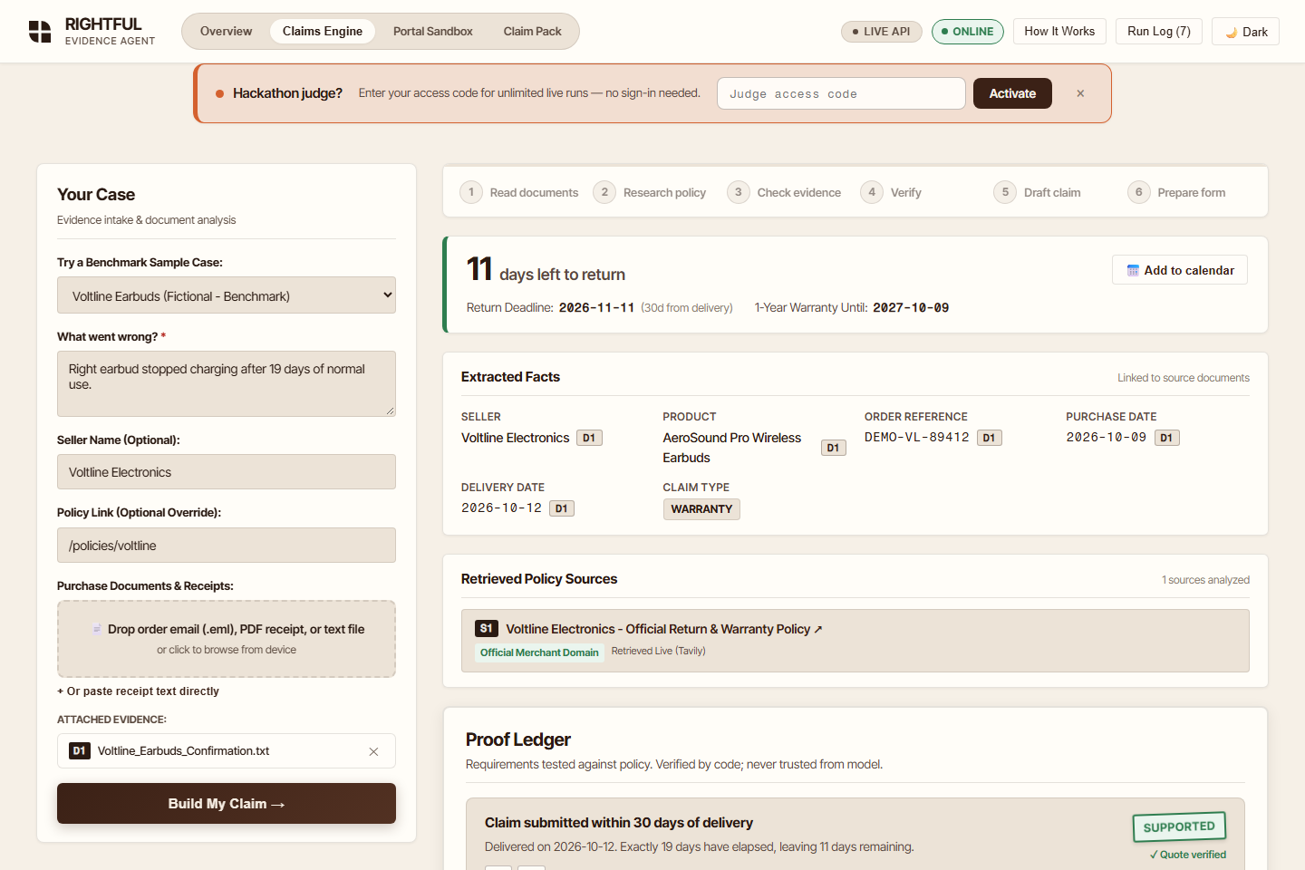 Case intake and the live pipeline