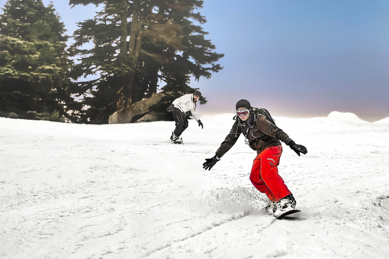 Snowboarding in Winter