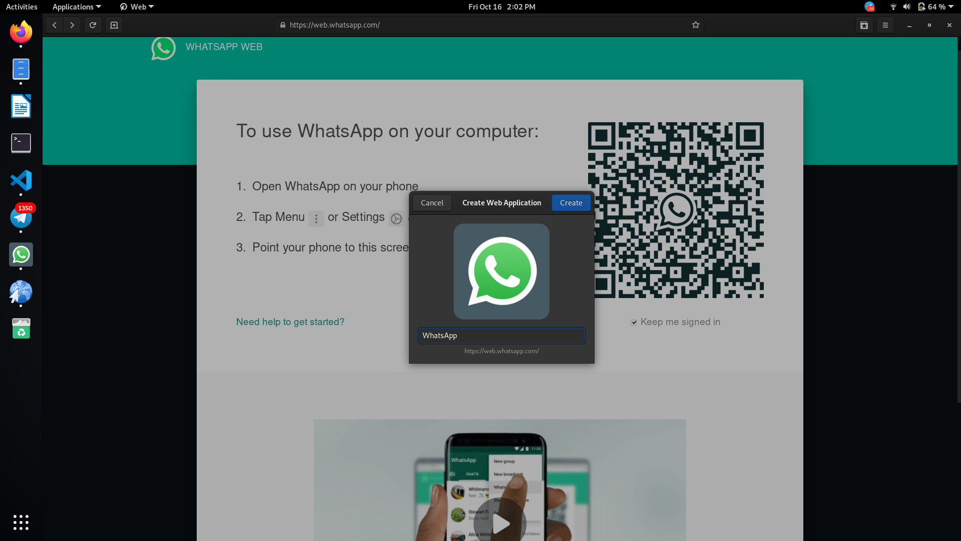 Whatsapp install