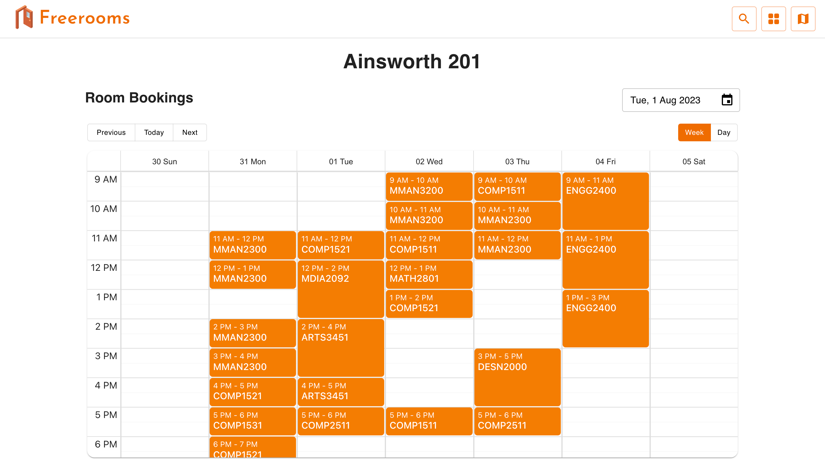 Room Timetable