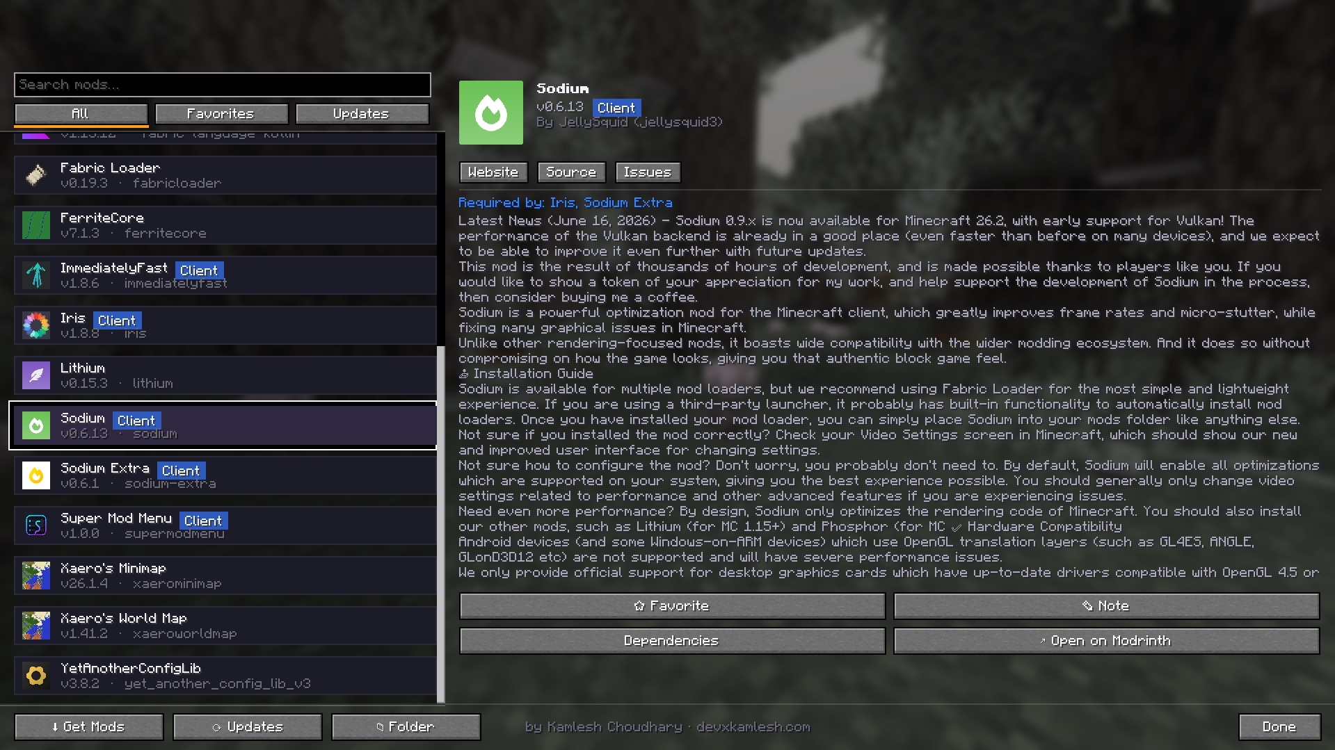 Update checker and details