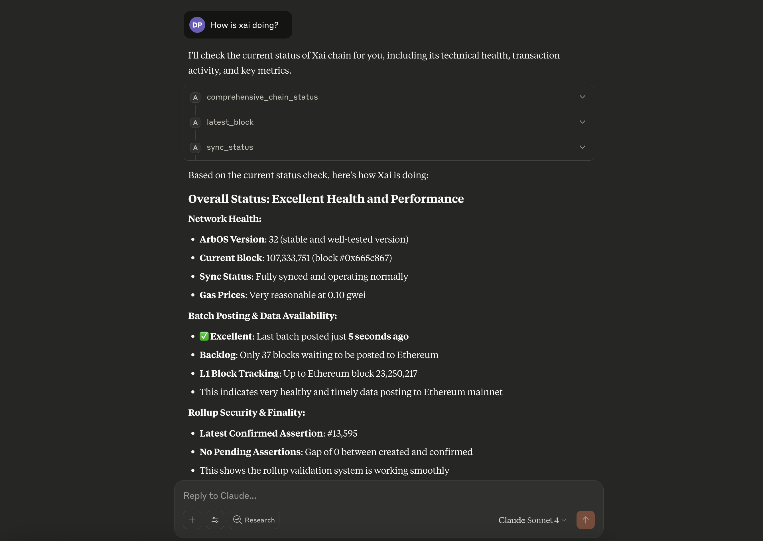 Arbitrum MCP Server in Action
