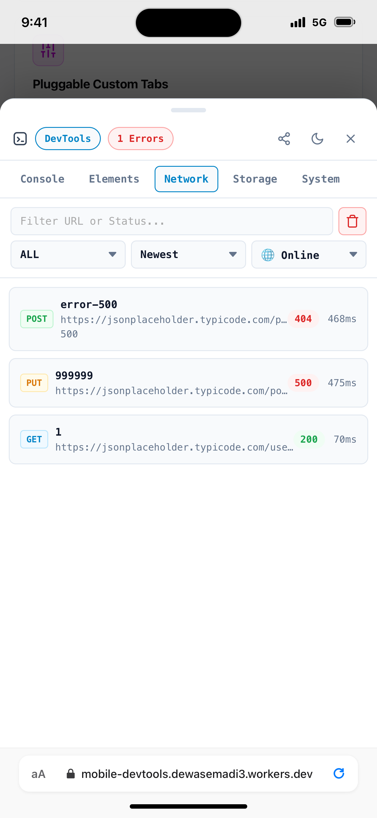 Network Tab