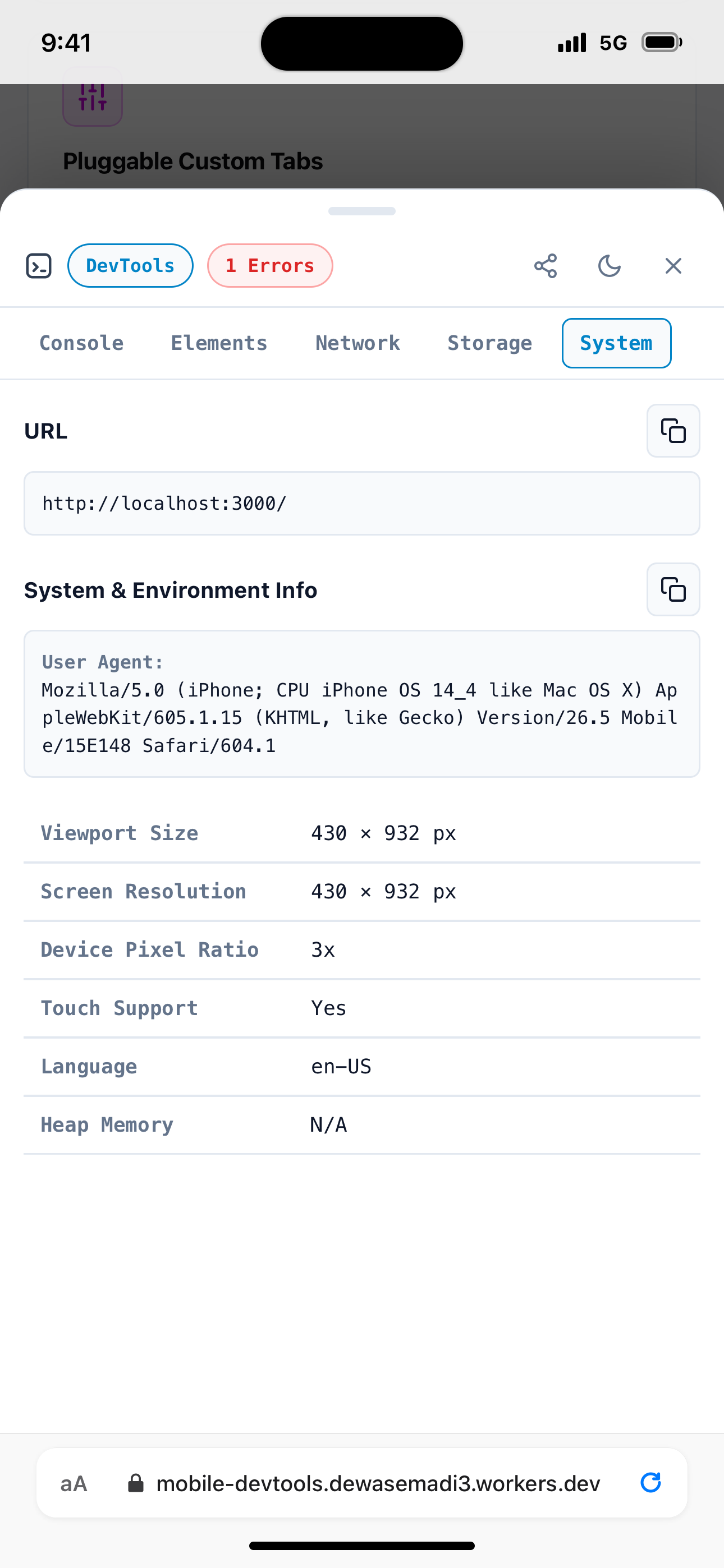 System Tab