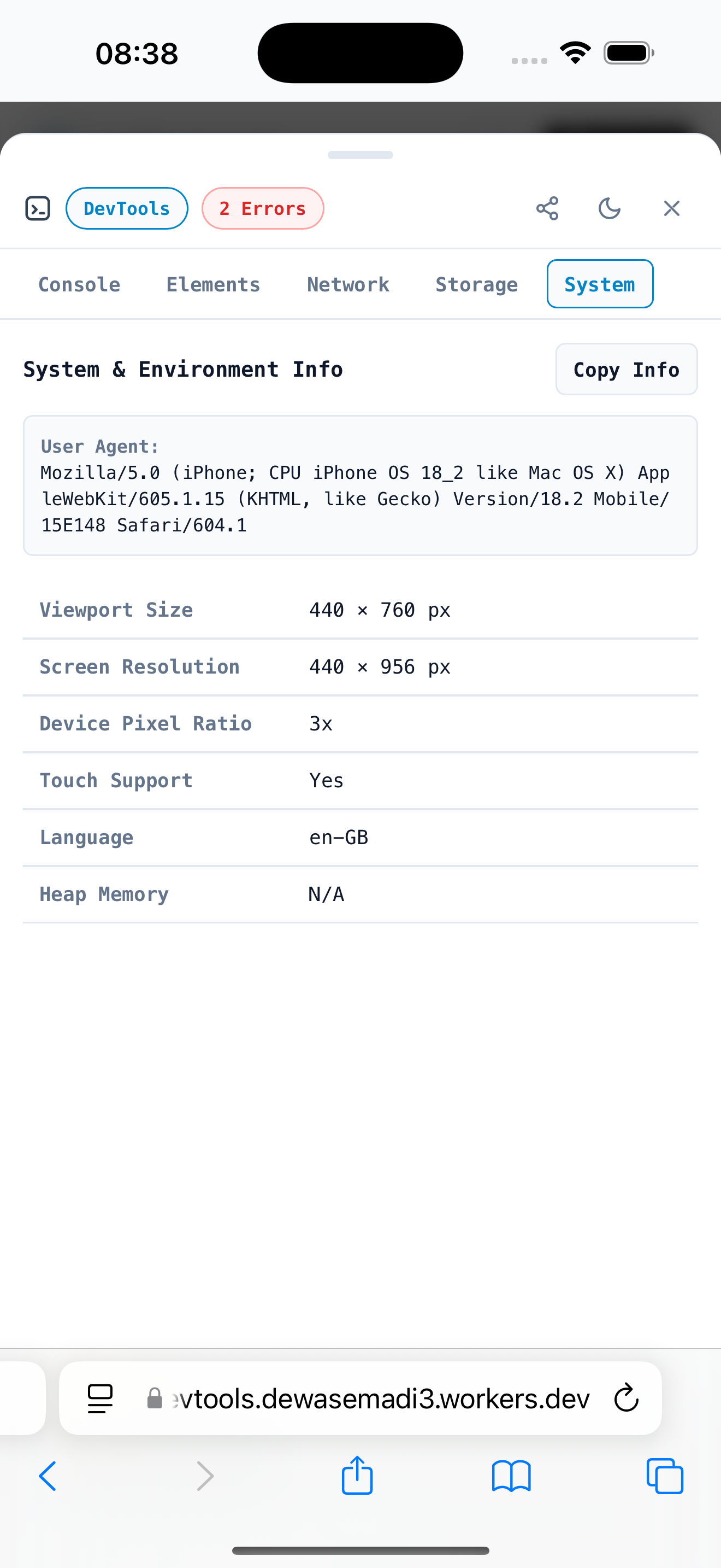 System Tab