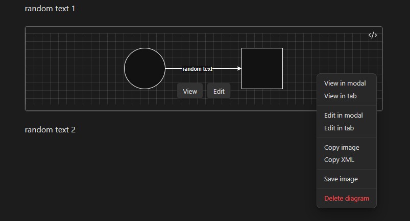 context menu