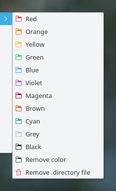 Screen shot of Color Folder