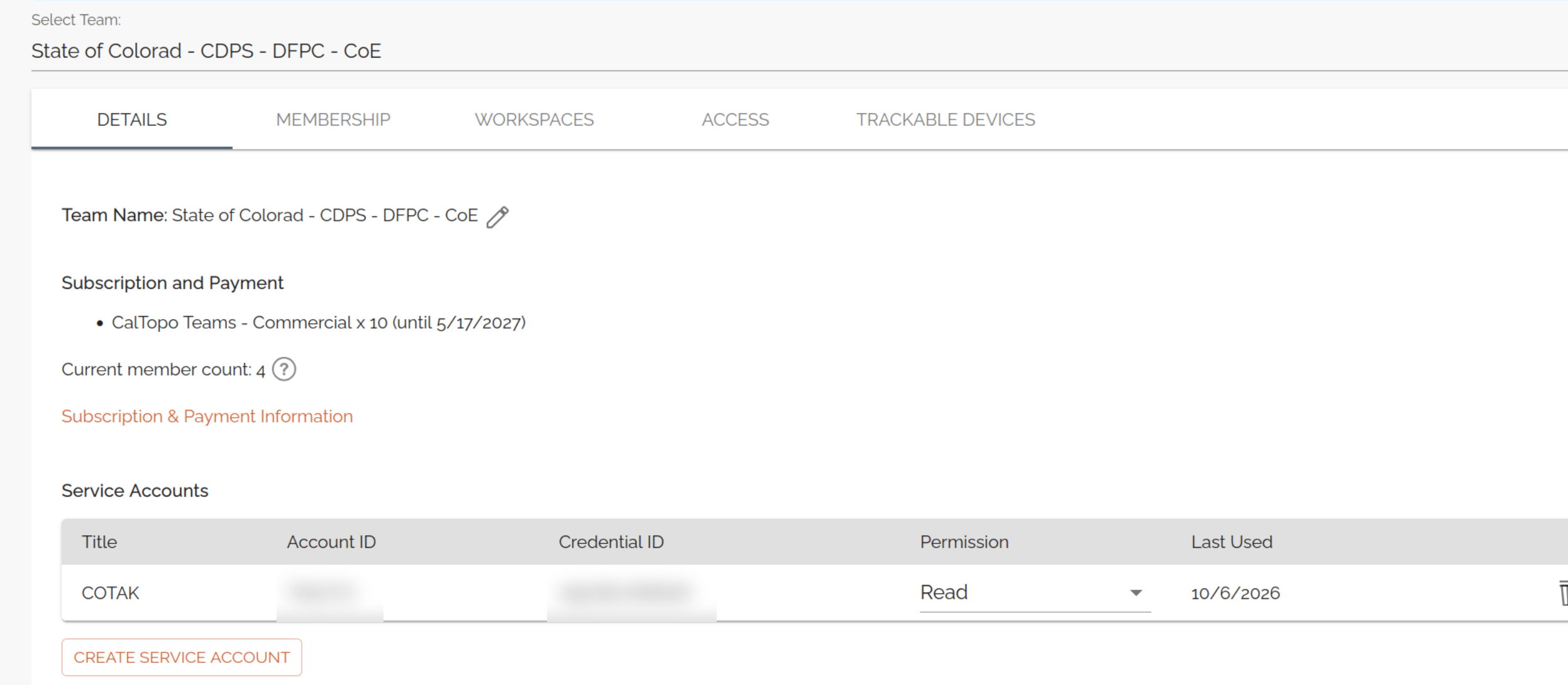 Create a Service Account