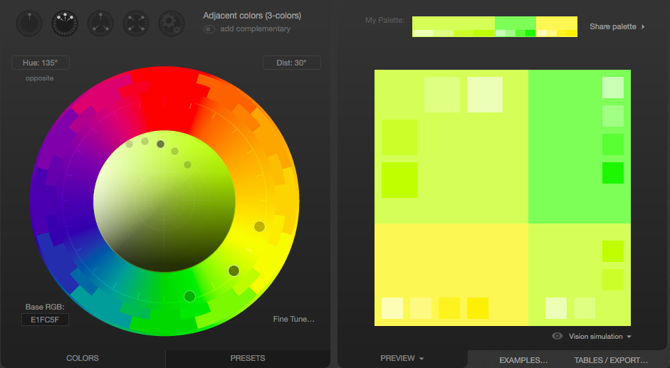 Screenshot of edwina-color-eye-picker from Paletton.com