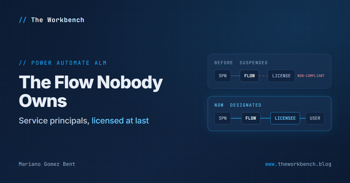 The flow nobody owns: service principals, licensed at last