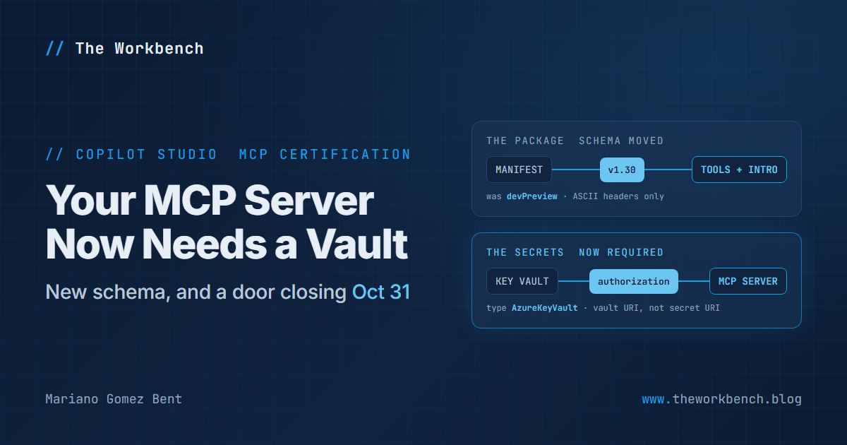 Your MCP server now needs a vault: the updated Microsoft MCP server certification path