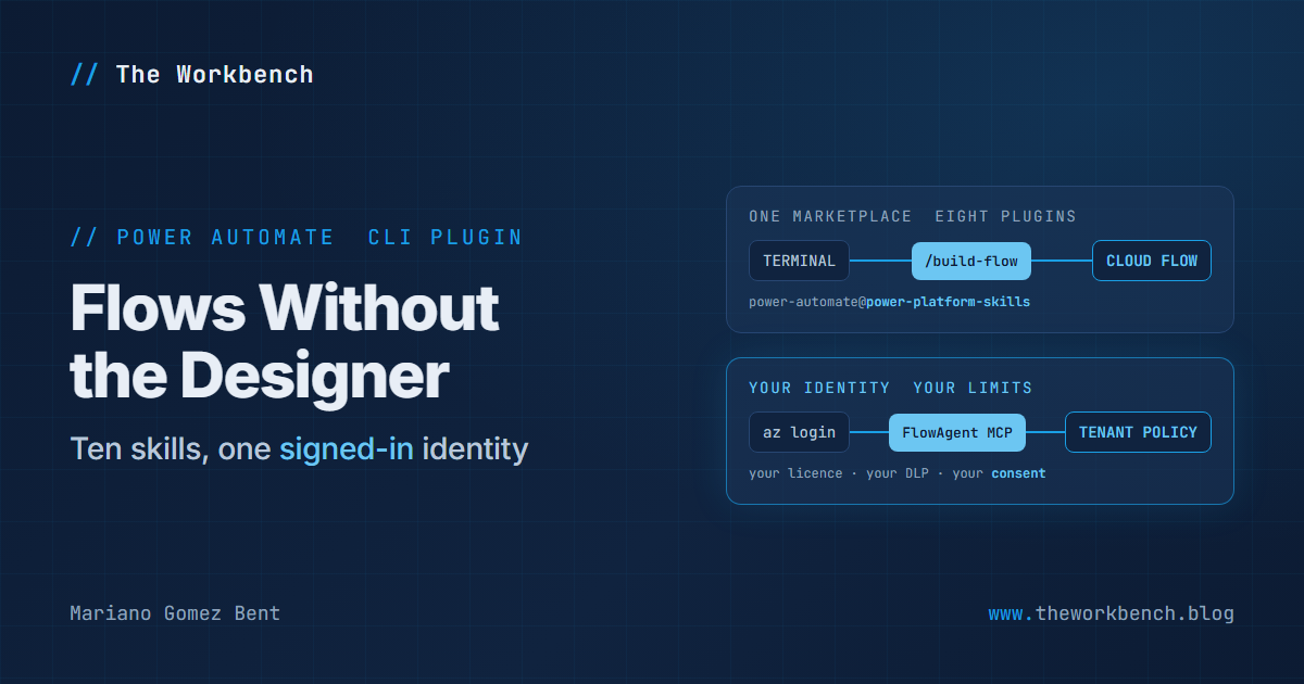 Flows without the designer: the Power Automate plugin for GitHub Copilot CLI and Claude Code