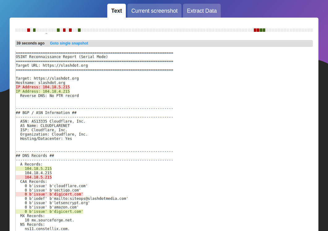 Difference detected to IP address, routers, DNS etc