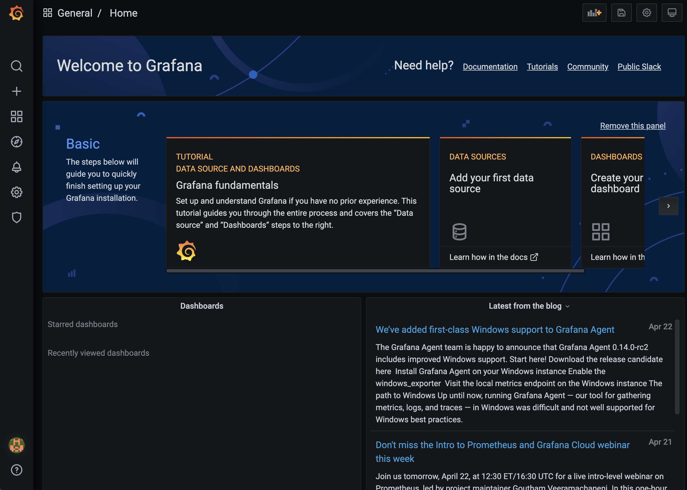 Grafana Running Example