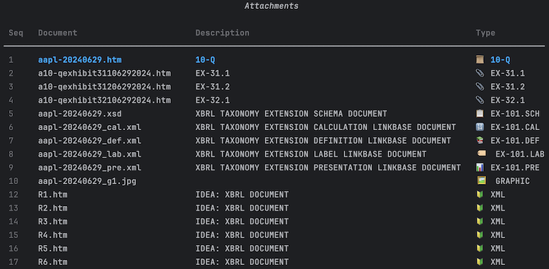 Filing attachments