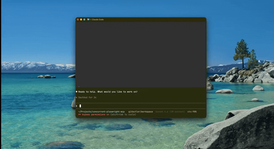 Multiple agents each driving their own isolated browser session in parallel