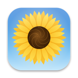 Himawari app icon: a sunflower against a summer sky