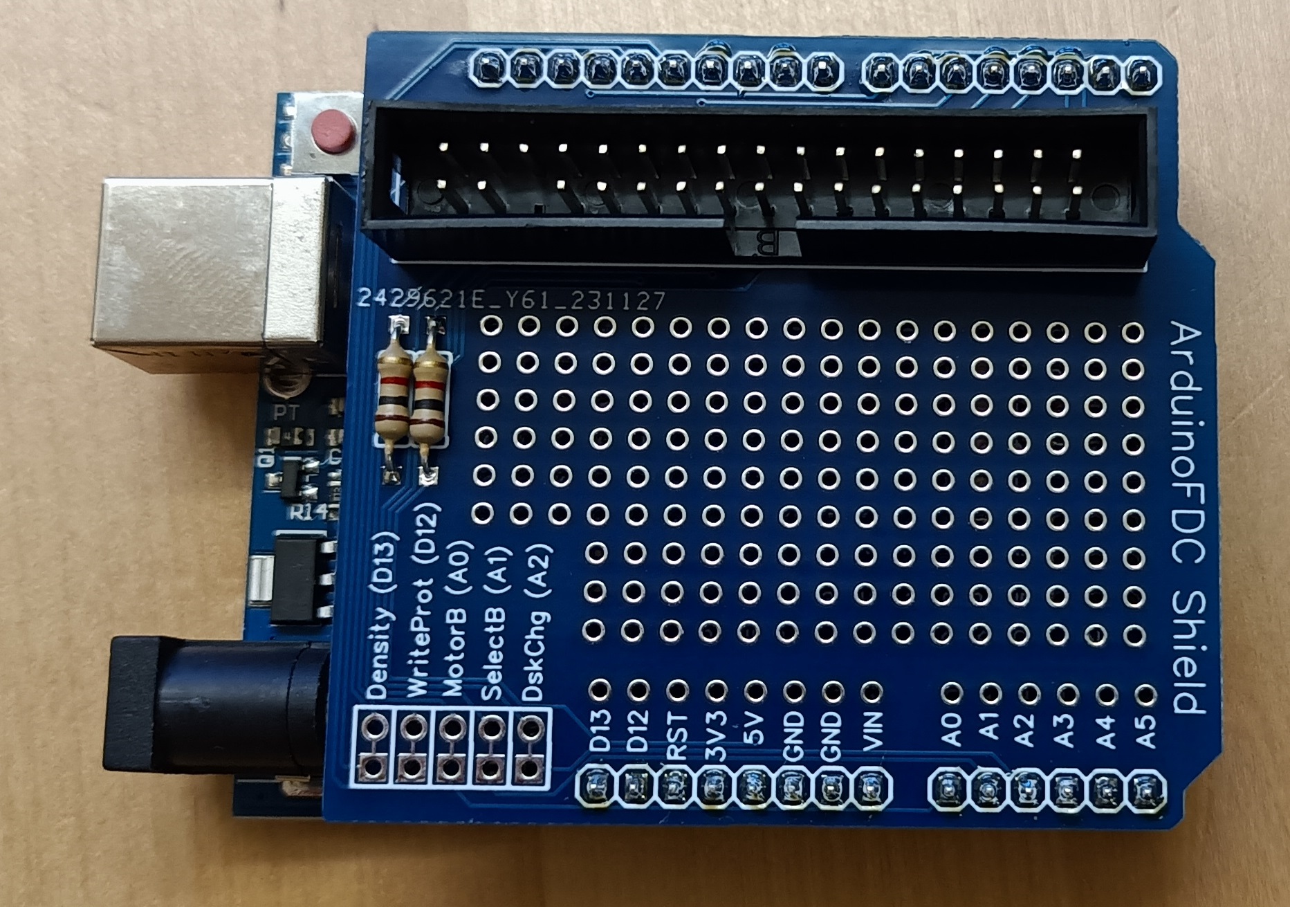 Assembled ArduinoFDC Shield