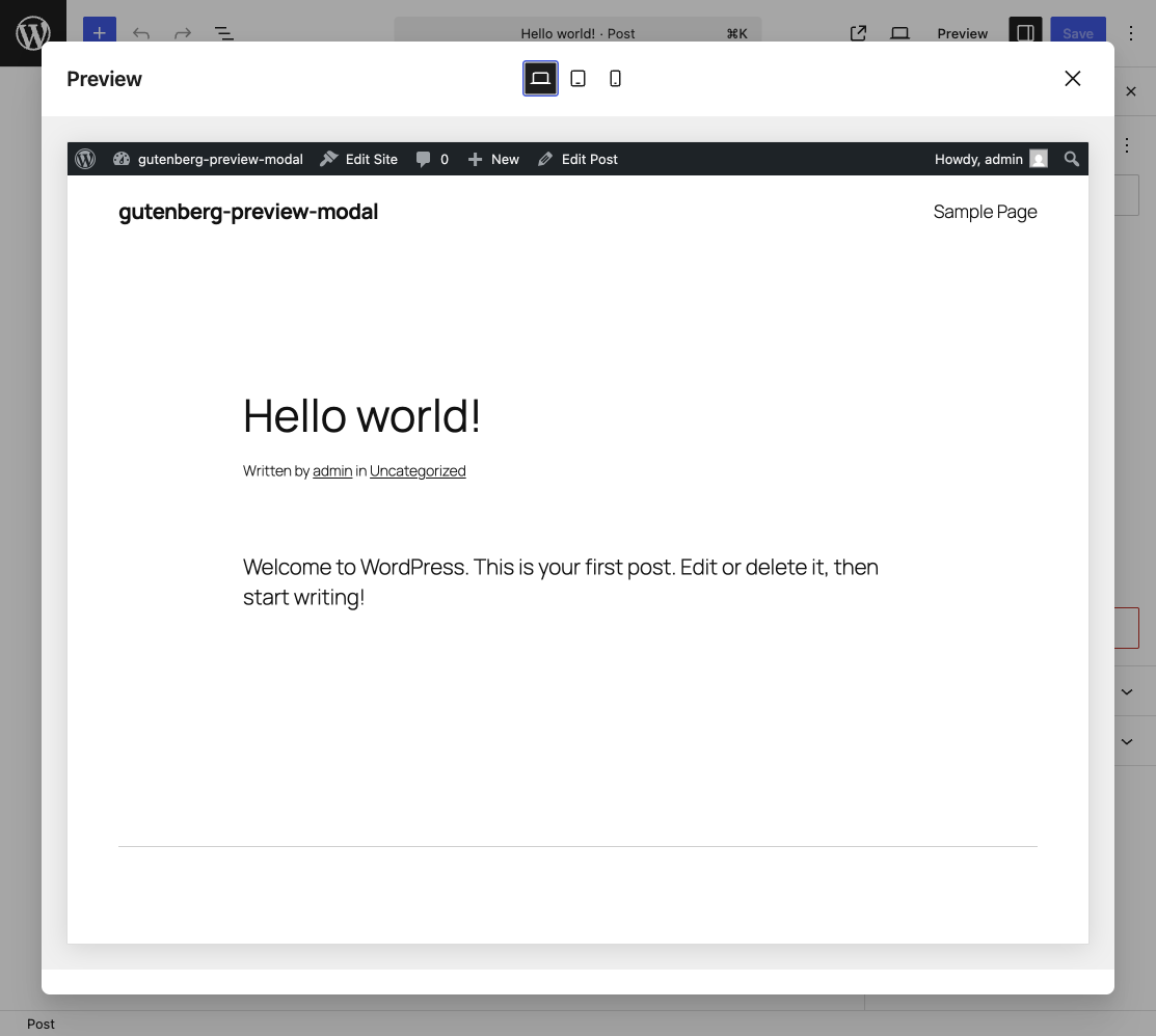 Desktop preview