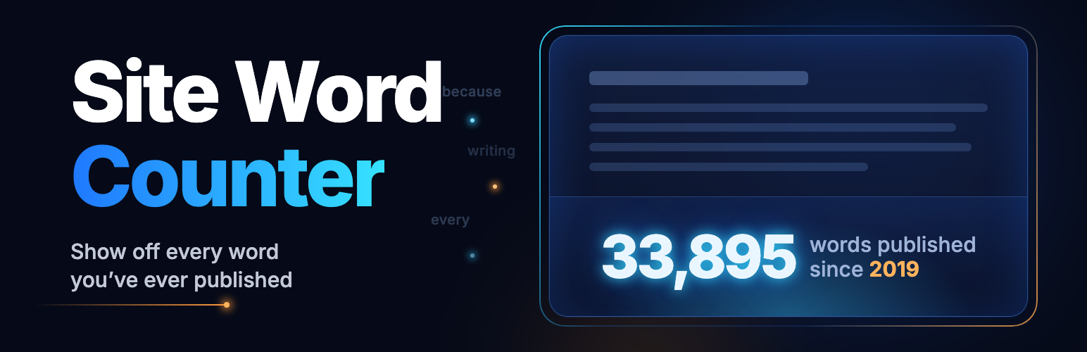 Site Word Counter banner