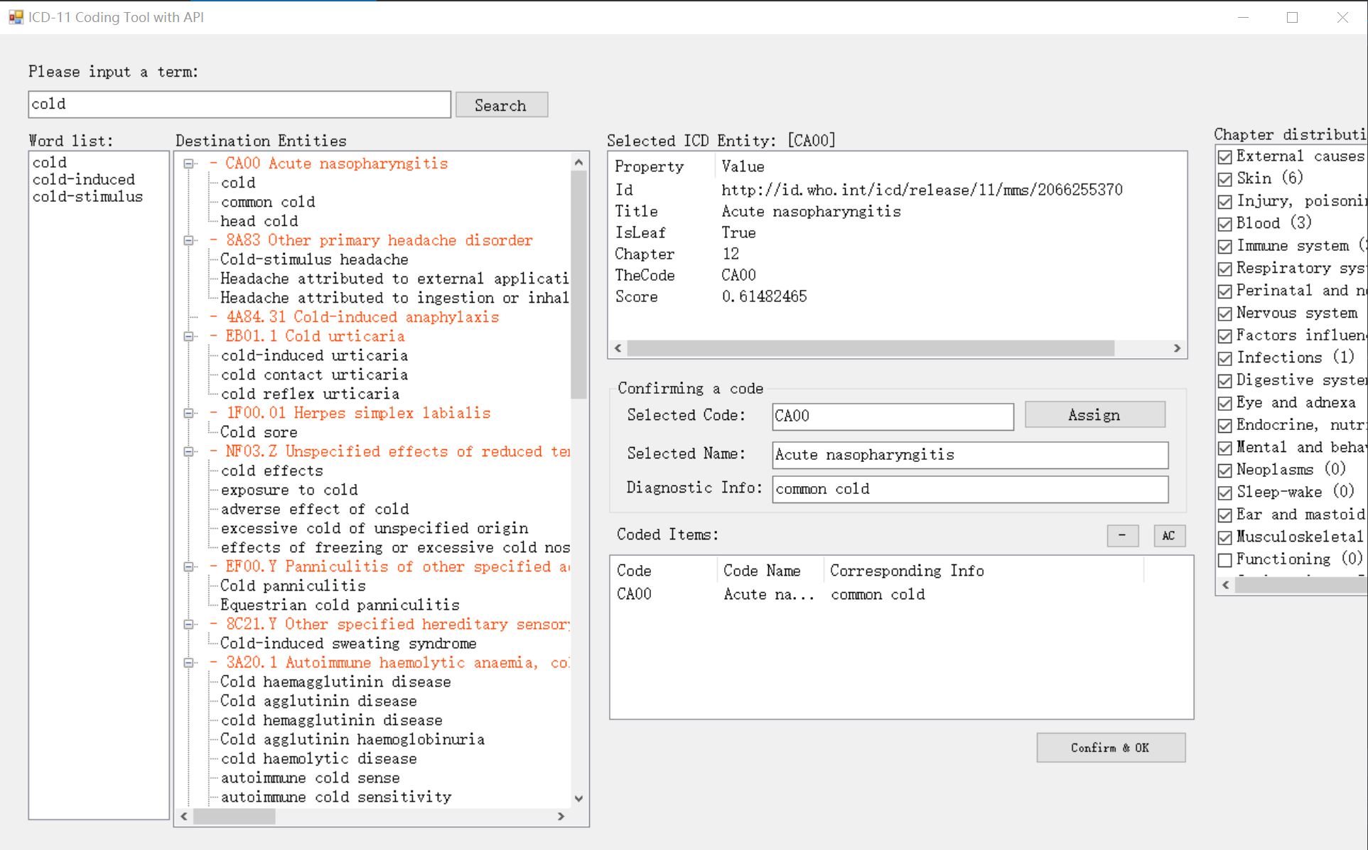 ICD-11 Coding tool