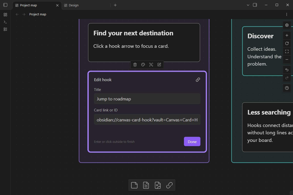 Inline hook editor