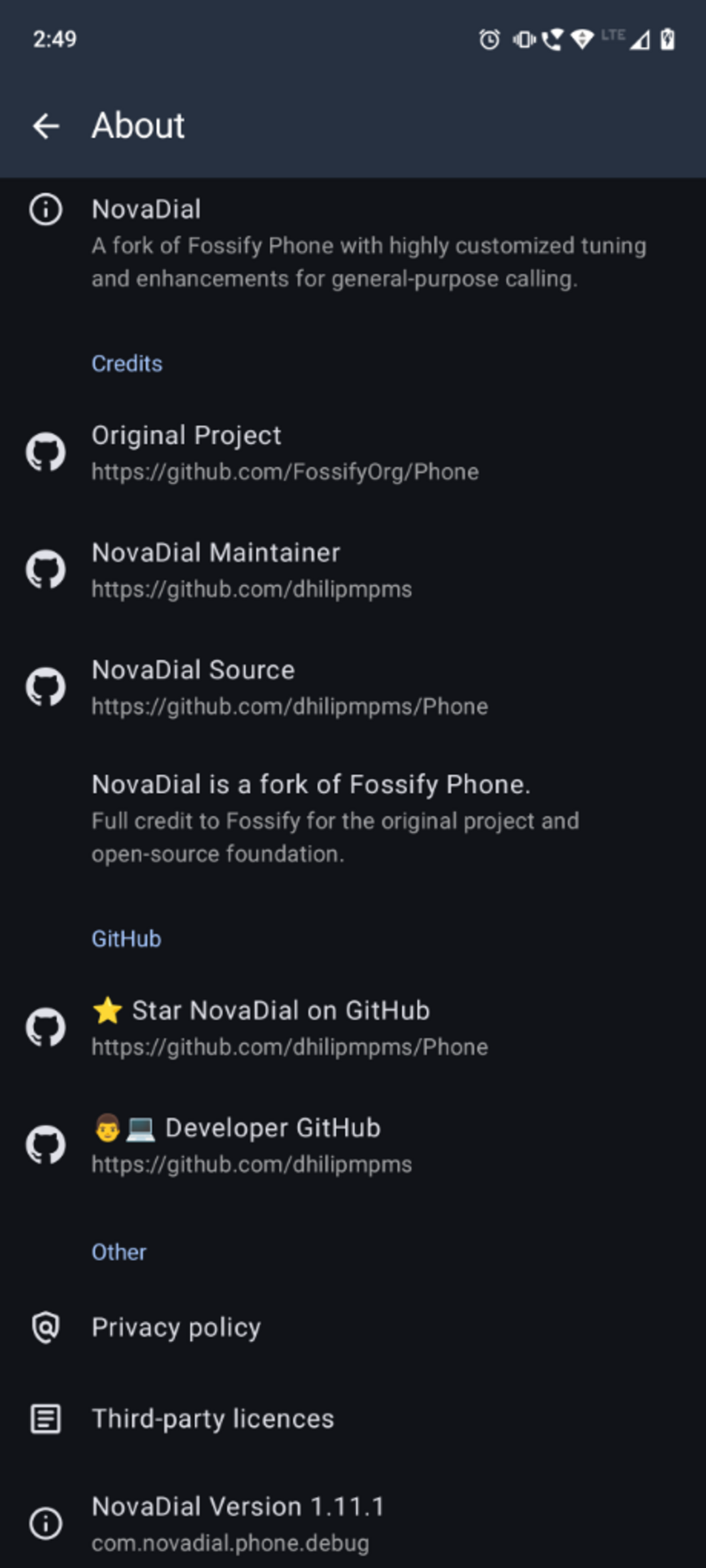 Screenshot 6 of NovaDial — opens full size