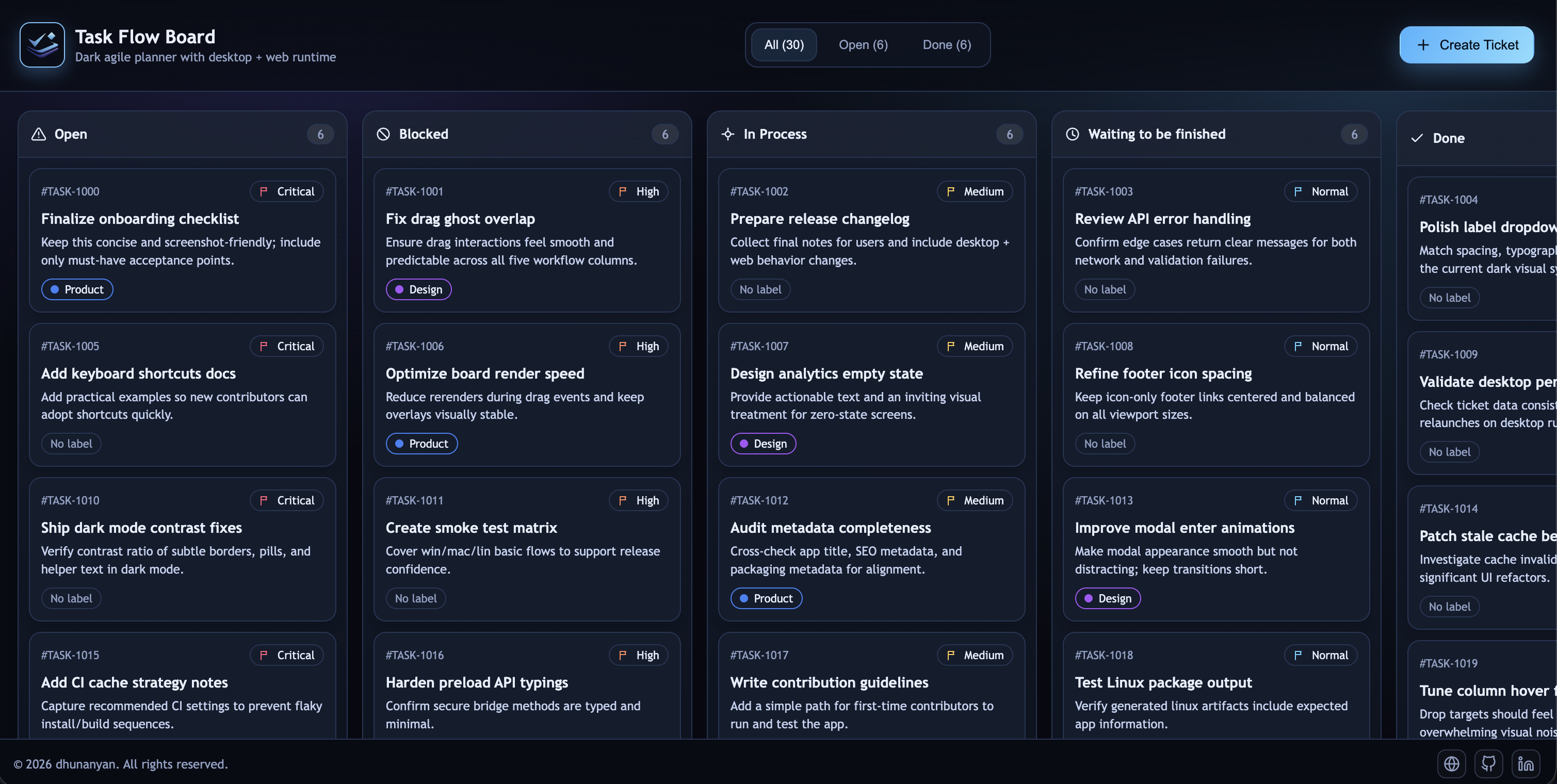 Task Flow Board screenshot