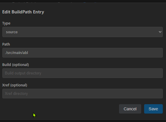 BuildPath Entry Form