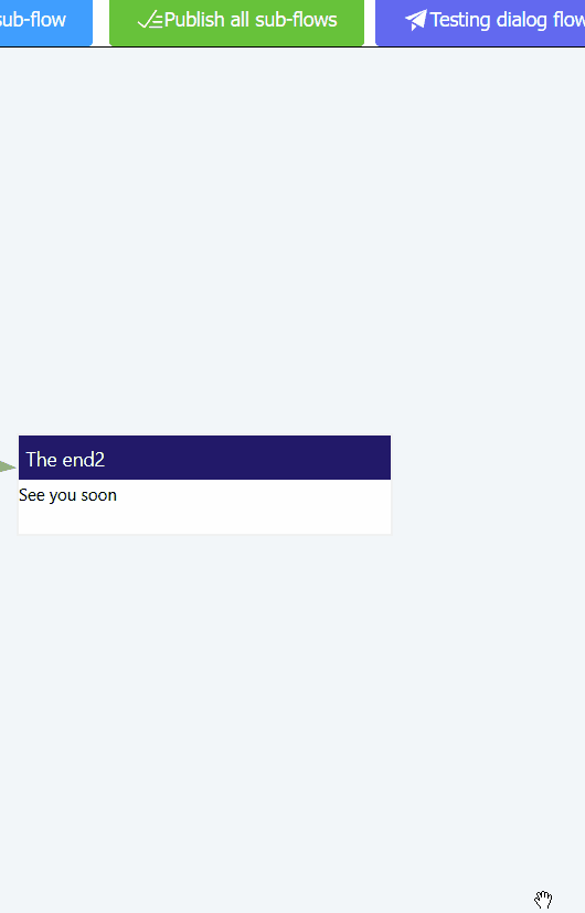 Dialog flow editor