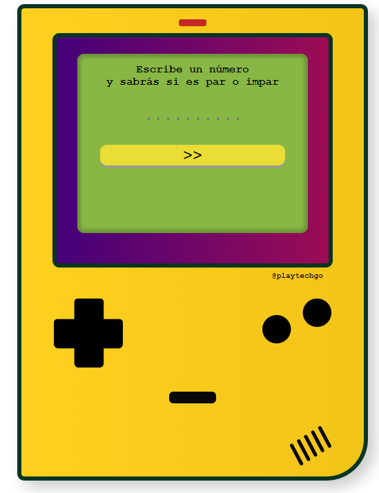 Calculadora par impar estilo consola gameboy