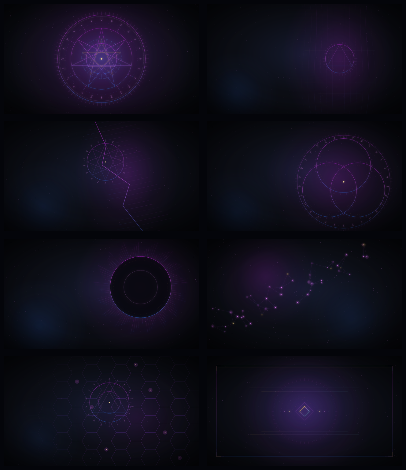 All eight Leybound wallpapers