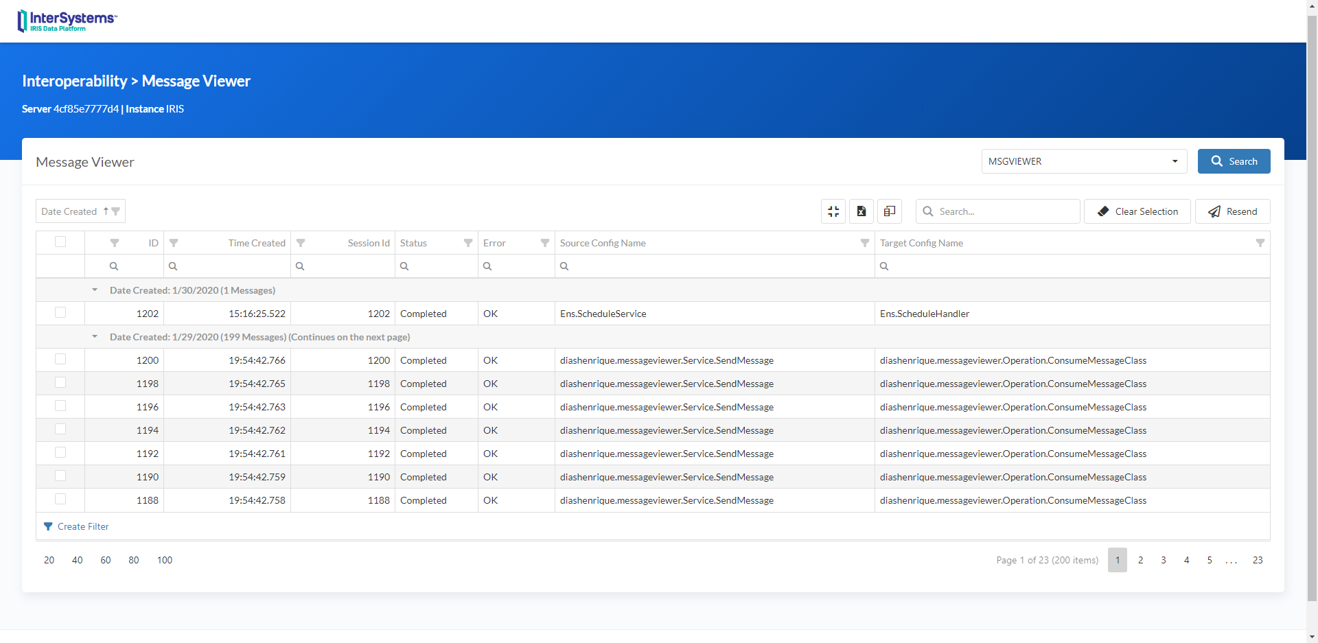 Interoperability Message Viewer