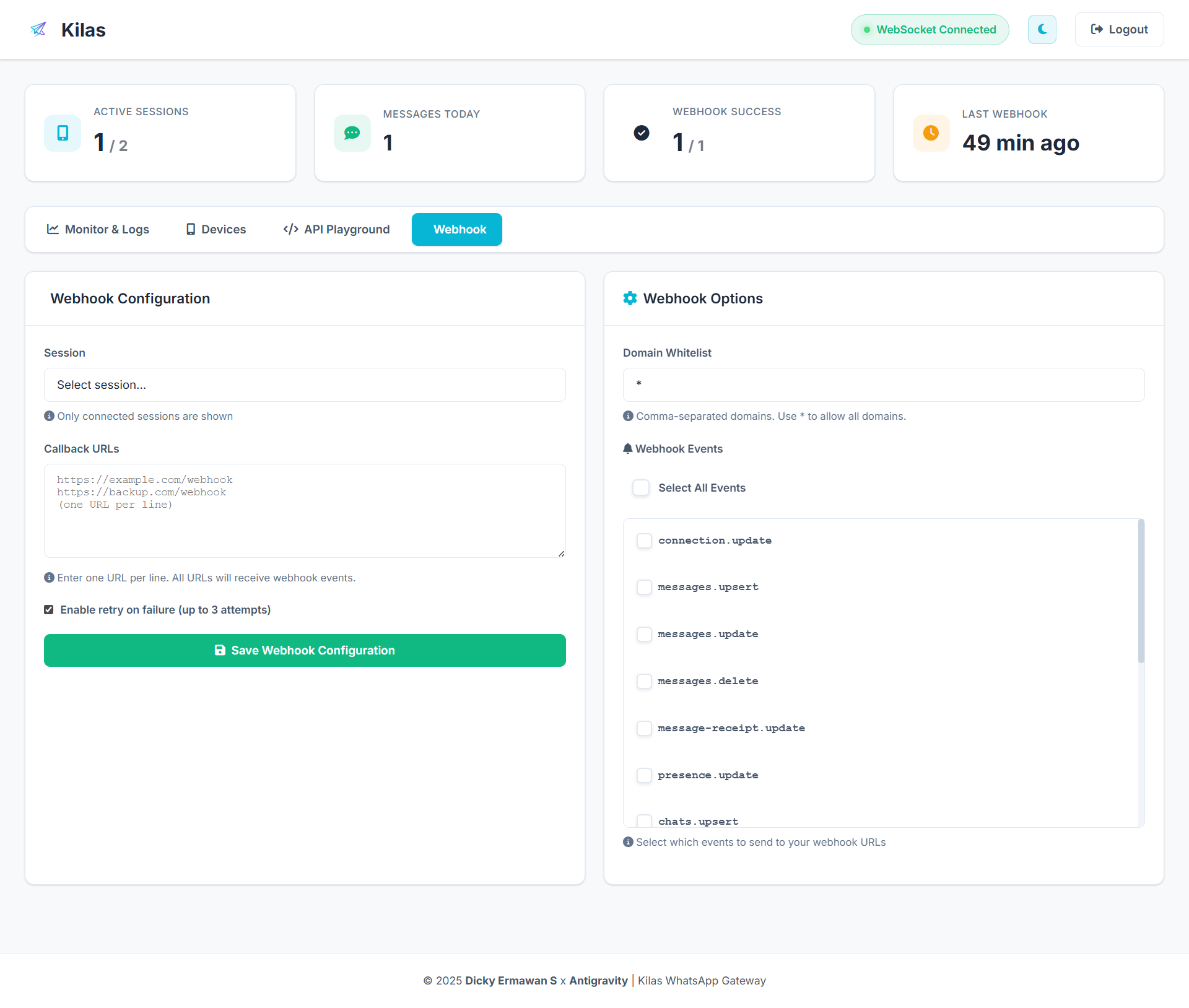 Webhook Configuration